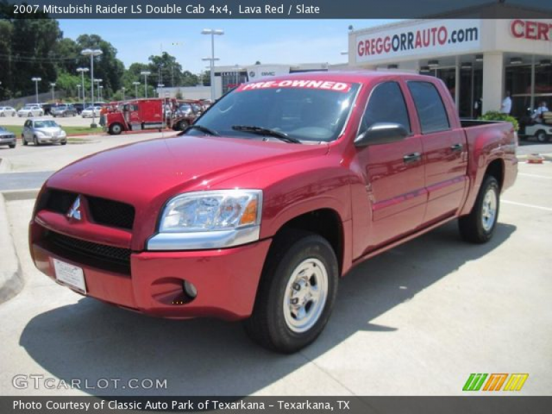 2007 Mitsubishi Raider LS Double Cab 4x4 in Lava Red. Click to see ...