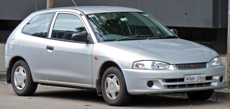 Description 2001-2003 Mitsubishi Mirage (CE) 3-door hatchback 03.jpg