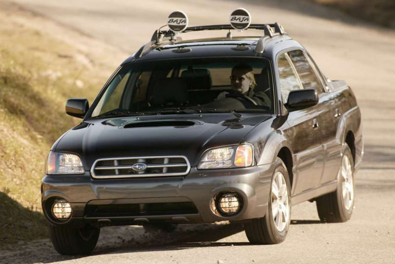 the subaru baja is a car based crew cab pick up truck with car based ...