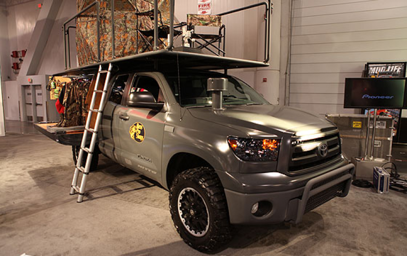 Tundra Sportsman Project Truck Camps Out in Toyota Booth at SEMA