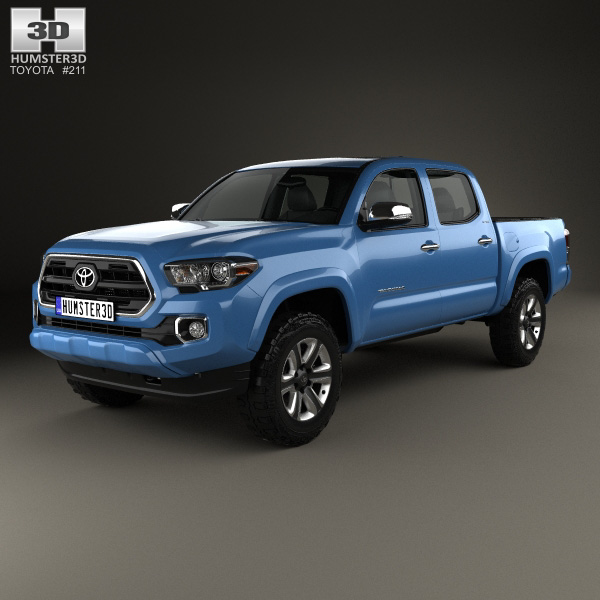 3D model of Toyota Tacoma Double Cab Short Bed 2014