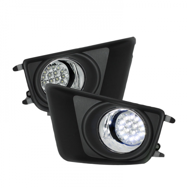 2012-2014 Toyota Tacoma LED DRL Fog Lights Kit - Clear