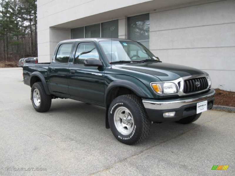 2002 Tacoma V6 Double Cab 4x4 - Imperial Jade Green Mica / Charcoal ...