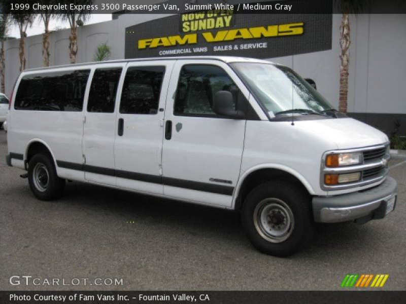 1999 Chevrolet Express 3500 Passenger Van in Summit White. Click to ...