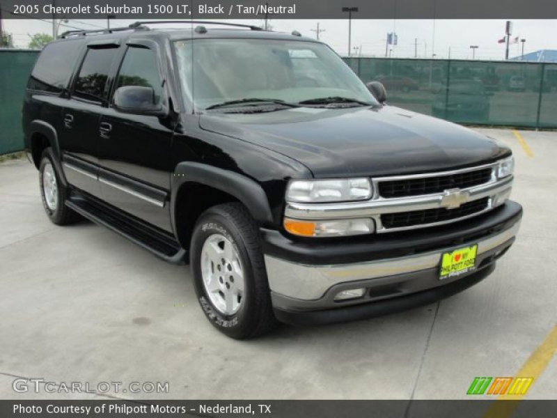 2005 Chevrolet Suburban 1500 LT in Black. Click to see large photo.