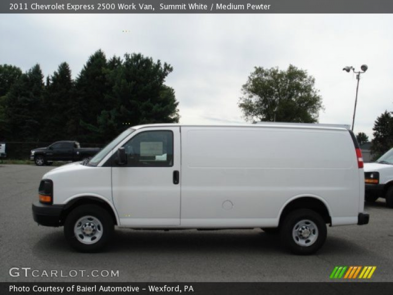 Summit White 2011 Chevrolet Express 2500 Work Van with Medium Pewter ...