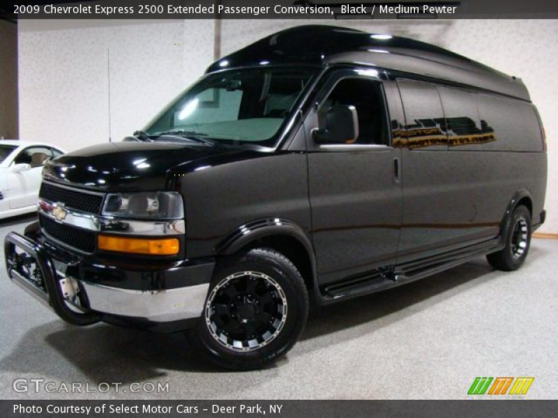 Black 2009 Chevrolet Express 2500 Extended Passenger Conversion with ...