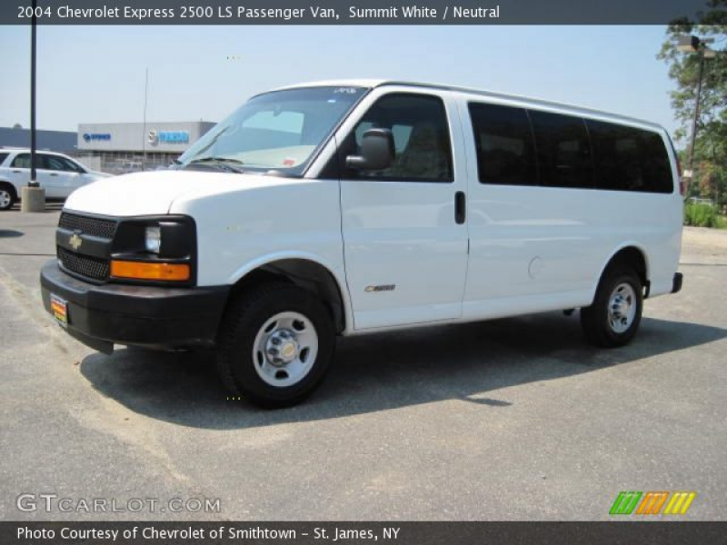2004 Chevrolet Express 2500 LS Passenger Van in Summit White. Click to ...