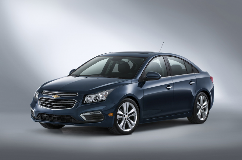 The back of the 2015 Chevrolet Cruze is largely unchanged. The front ...
