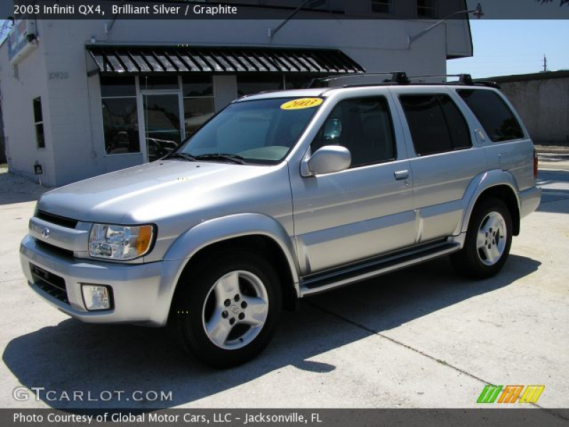 2003 Infiniti QX4 in Brilliant Silver. Click to see large photo.