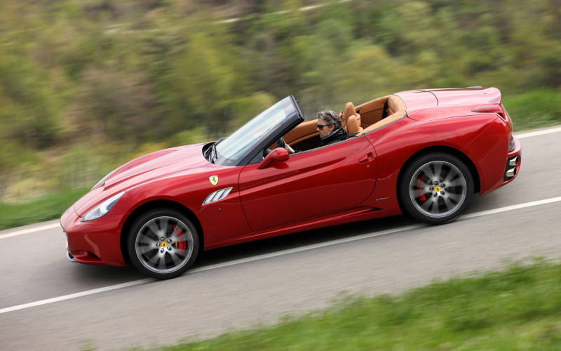 2013 Ferrari California Side In Motion 2