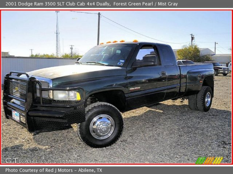 Forest Green Pearl 2001 Dodge Ram 3500 SLT Club Cab 4x4 Dually with ...