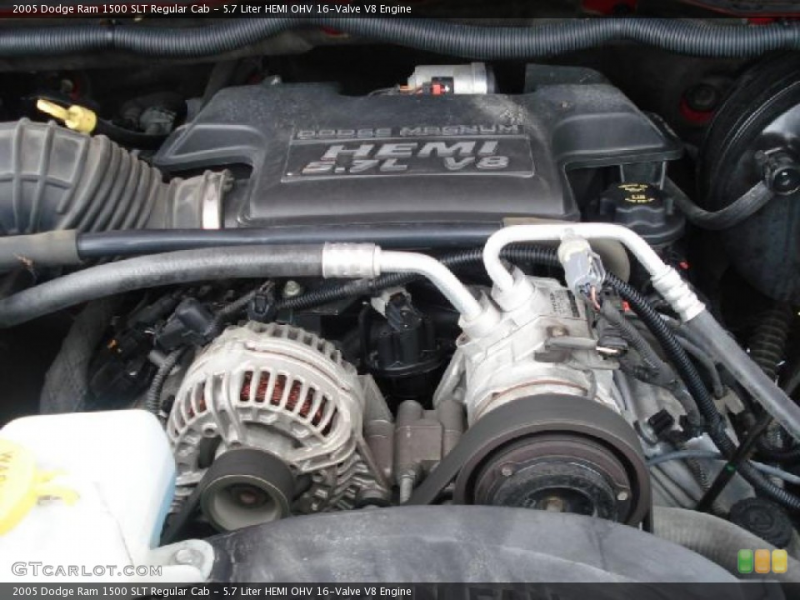 Liter HEMI OHV 16-Valve V8 Engine on the 2005 Dodge Ram 1500 SLT ...