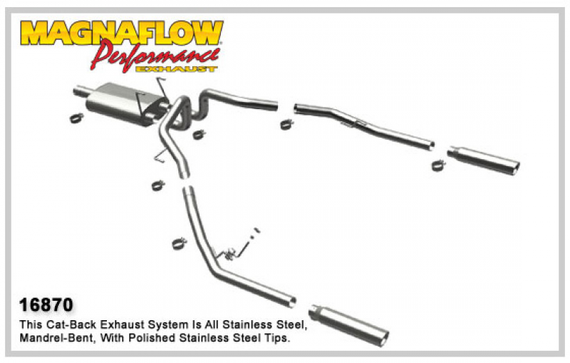 DODGE TRUCK RAM 1500 TRUCK Stainless Cat-Back System PERFORMANCE ...
