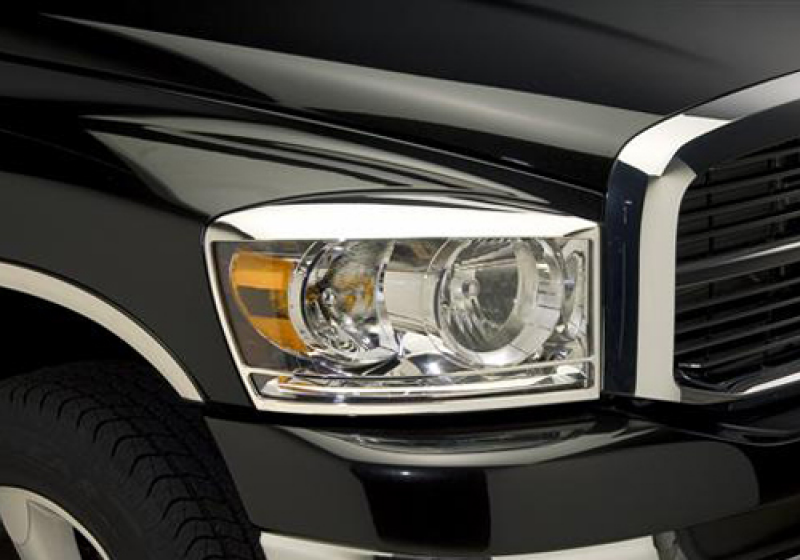 Dodge Ram Accessory - Putco Dodge Ram Chrome Headlight Covers