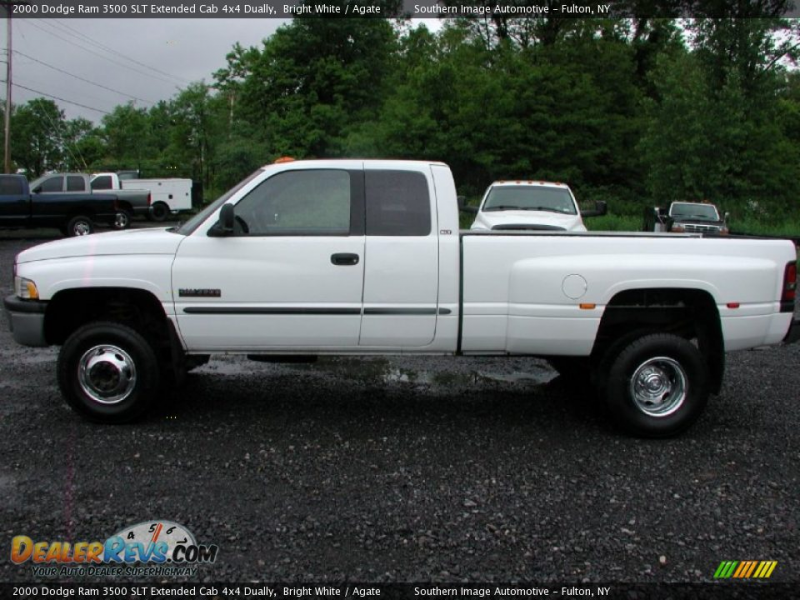 2000 Dodge Ram 3500 SLT Extended Cab 4x4 Dually Bright White / Agate ...