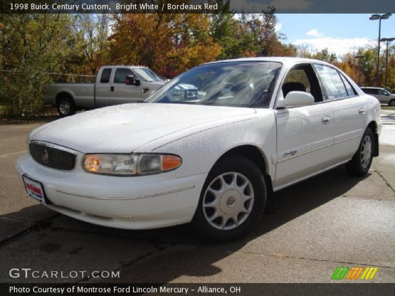 1998 Buick Century Custom in Bright White. Click to see large photo.