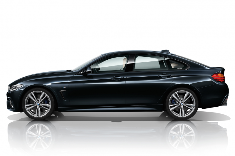 2015 BMW 435I Gran Coupe Navy Blue Side Profile.
