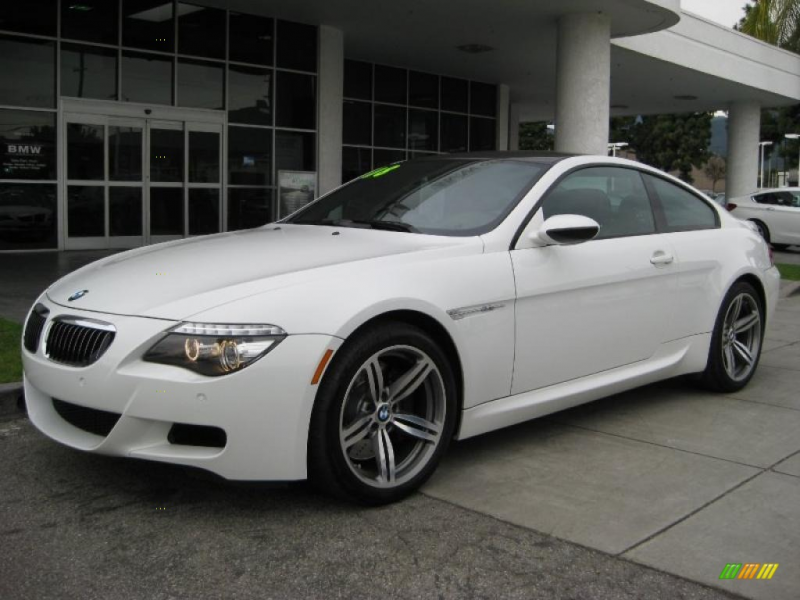 Alpine White 2008 BMW M6 Coupe with Black seats