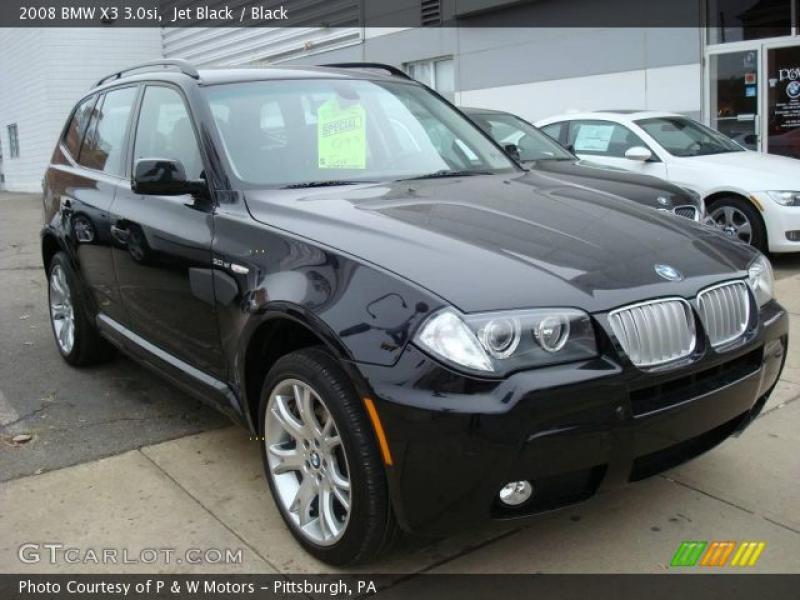 2008 BMW X3 3.0si in Jet Black. Click to see large photo.