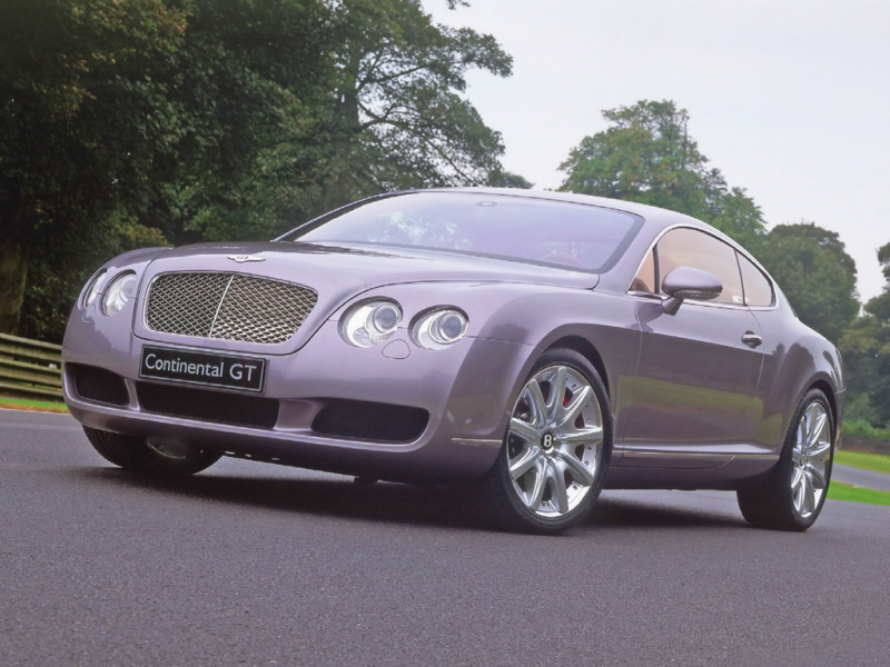 2004 Bentley Continental GT - Front Angle - Park - 1024x768 Wallpaper