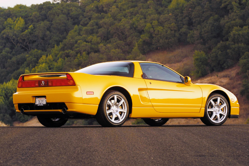 2003 Acura NSX--Yellow--Rear Angle