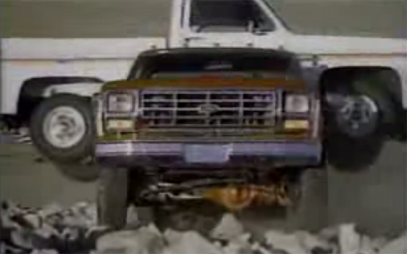 In 1984, Ford showed off how tough their newest F Series pickup was by ...
