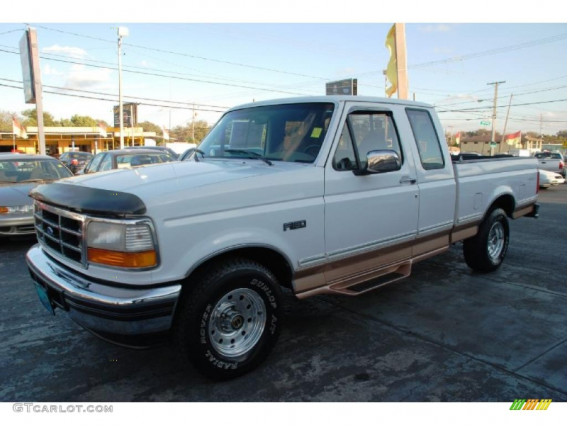 1995 Ford F150 Eddie Bauer Extended Cab - Colonial White Color / Beige ...