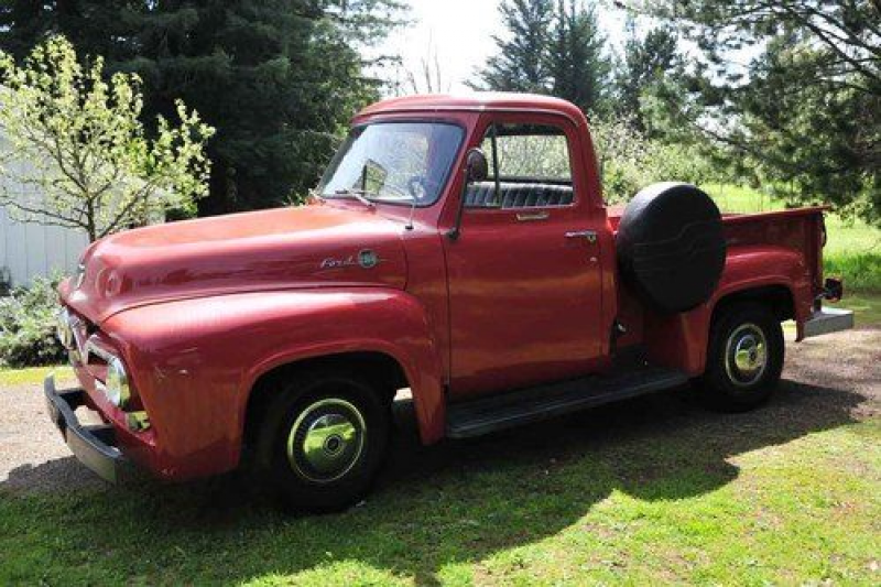 Stock 1955 Ford F100 Pickup Truck 239 3 Speed Daily Driver New Oak Bed ...