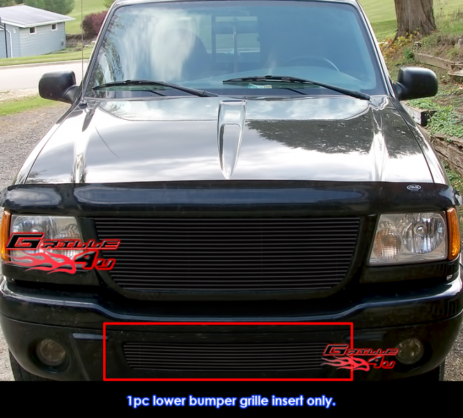 Fits 2001-2003 Ford Ranger/ Ranger Edge Black Billet Grille for 4WD ...