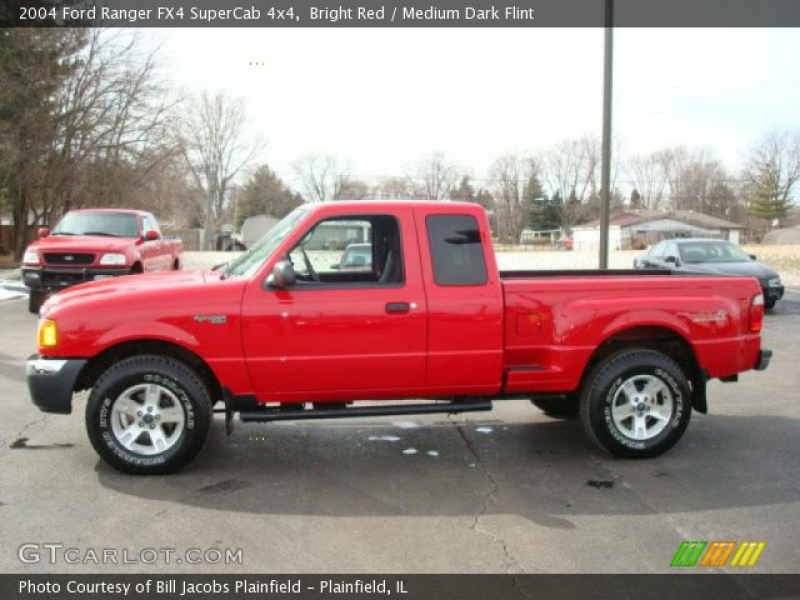2004 Ford Ranger FX4 SuperCab 4x4 in Bright Red. Click to see large ...