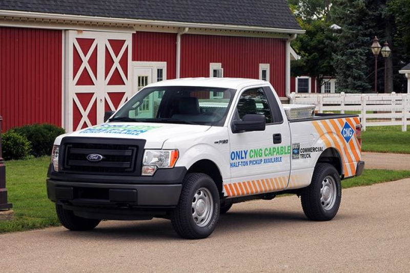 2014 Ford F150 pickup truck will run on compressed natural gas (CNG)