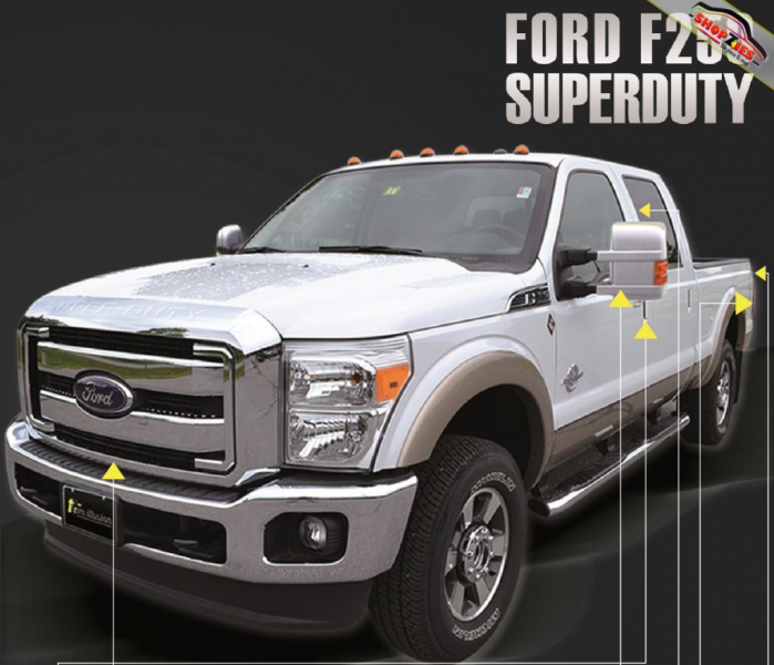 Ford F-250 350 Super Duty Chrome ABS Grille Grill Full Overlay Cover