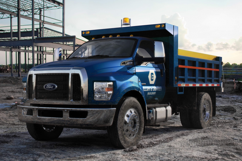 2016 Ford F 650 Super Duty Dump Truck Front View