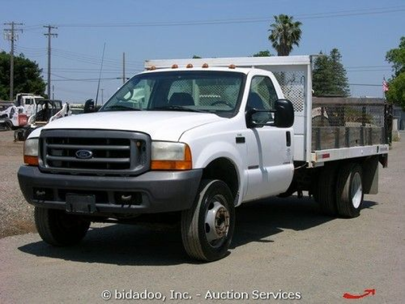 Ford F450 Superduty Stake Bed Truck 144" Bed 7.3l Turbo Lift Gate A/t ...