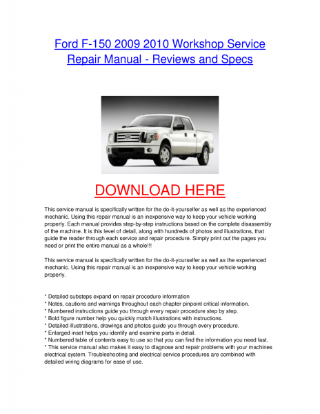 Ford F-150 2009 2010 Ford Parts Service and Repair Manual.pdf