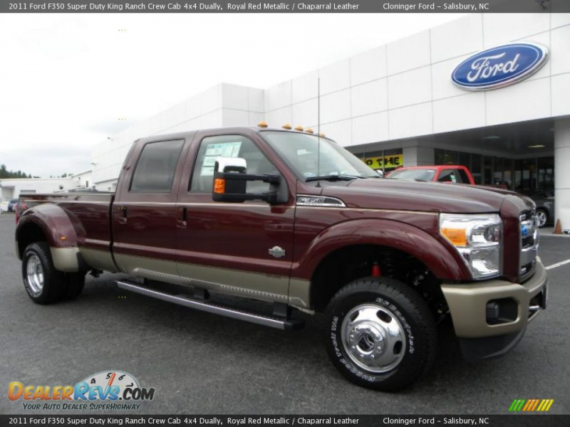 2011 Ford F350 Super Duty King Ranch Crew Cab 4x4 Dually Royal Red ...
