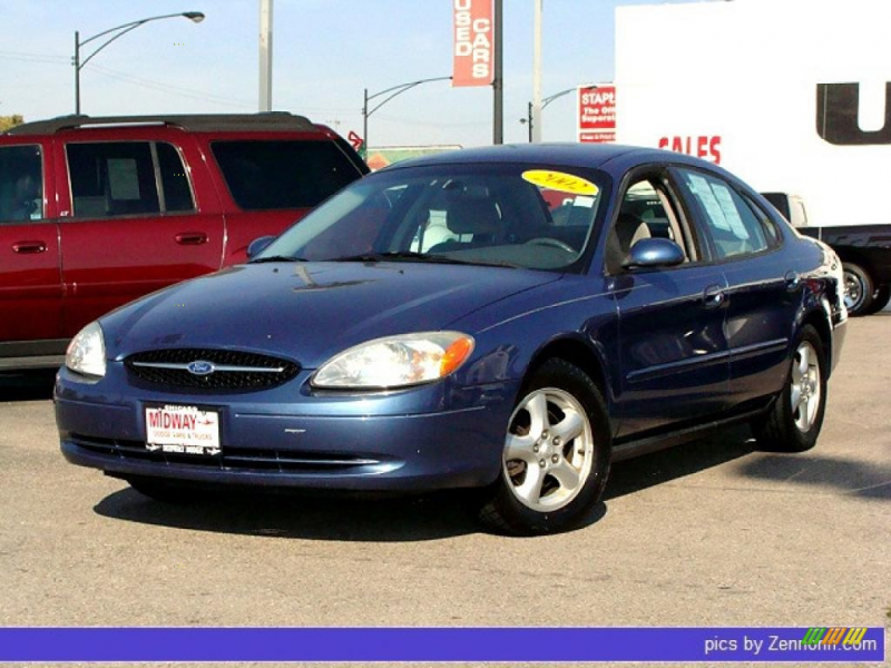Blue 2002 Ford Taurus SES with Gray Cloth seats
