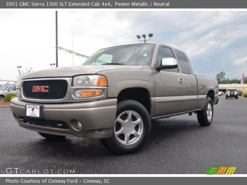 2001 GMC Sierra 1500 SLT Extended Cab 4x4 in Pewter Metallic. Click to ...
