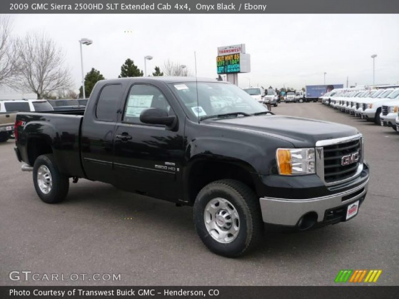 2009 GMC Sierra 2500HD SLT Extended Cab 4x4 in Onyx Black. Click to ...