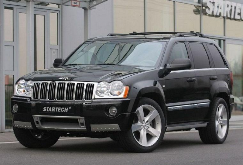 Front Left Black 2005 Jeep Startech Grand Cherokee SUV Picture